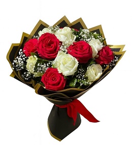 BEYAZ KIRMIZI GÜL 27 no